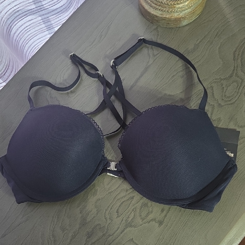 Hollister Navy Blue Gilly Hicks  Push-Up Bra. Size 36C